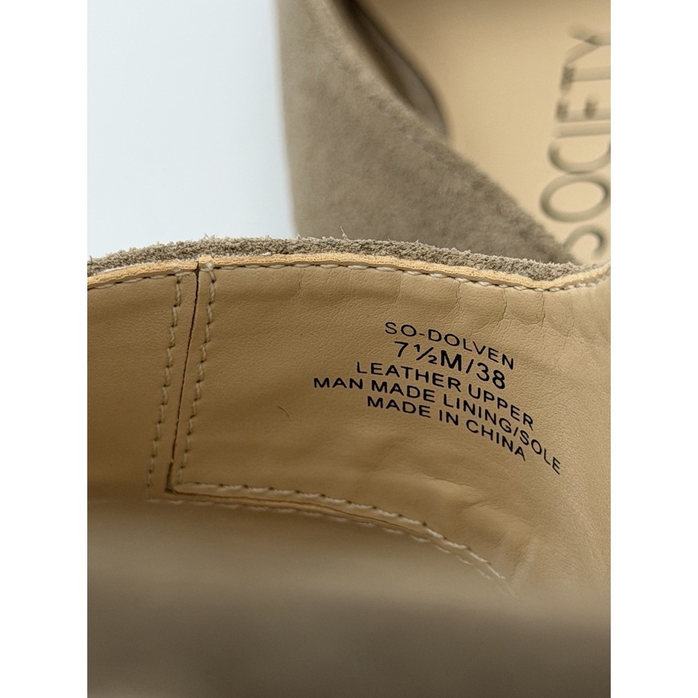Sole Society Dolven Suede Slingback Espadrille Sandals 7.5M 38 Neutral Tan Beige - Picture 5 of 6